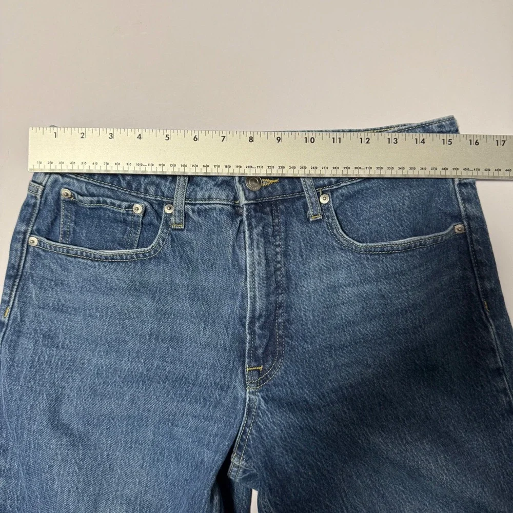 Free Assembly Womens Super High Rise Straight Leg Jeans Dark Wash‎ Size 12